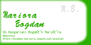 mariora bogdan business card